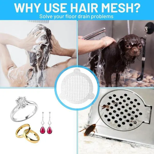 Alt view image 3 of 7 - Disposable Shower Drain Hair Catcher, 3.54 Inches Round, 25 PCS