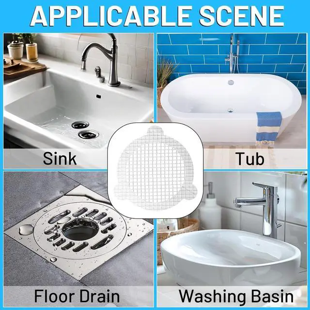 Alt view image 6 of 7 - Disposable Shower Drain Hair Catcher, 3.54 Inches Round, 25 PCS