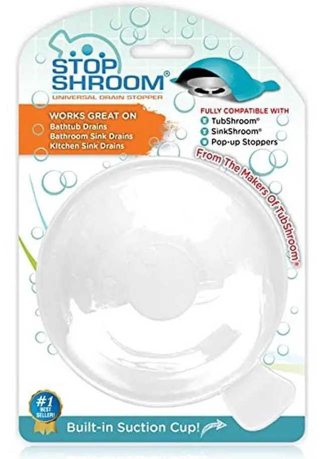Main image of The Ultimate Universal Drain Stopper Plug for Bathtub, Bathroom, and Kitchen Sink Drains (White)