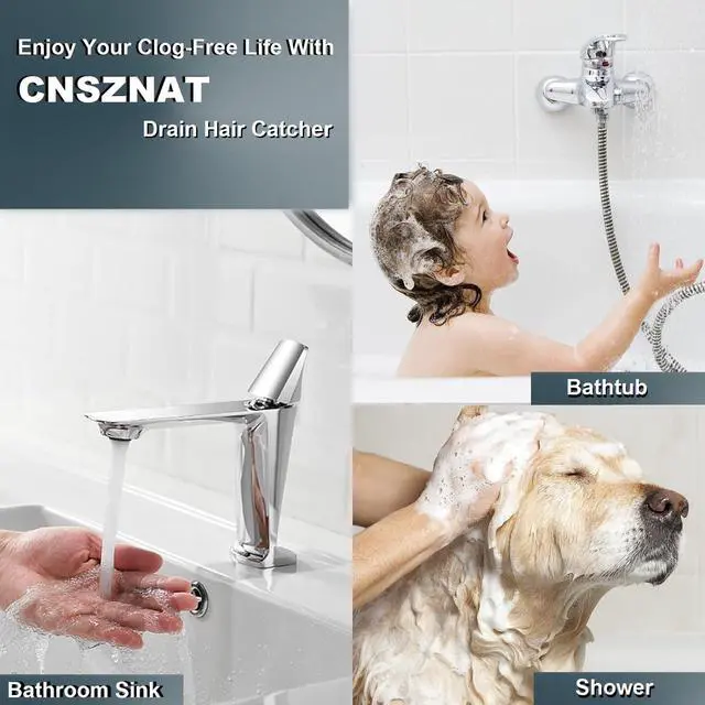Alt view image 3 of 6 - Bathroom Drain Strainers (Set of 3 Sizes), Hair Catcher for Bathroom Sink Bathtub Shower Floor Drain, Stainless Steel Filter Trap Fit Drain Hole from 1.2 to 2.17