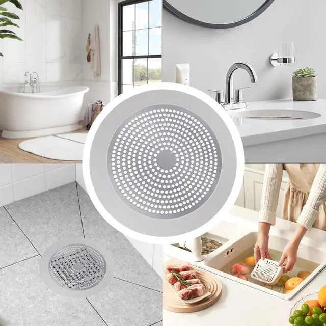 Alt view image 4 of 7 - Shower Hair Drain Catcher - Stainless Steel, 5.7in Wide Rim for Robust Bathtub Adhesion, Easy Maintenance, Prevents Clogs, Perfect for Homeowners, Renters, Parents, Pet Owners