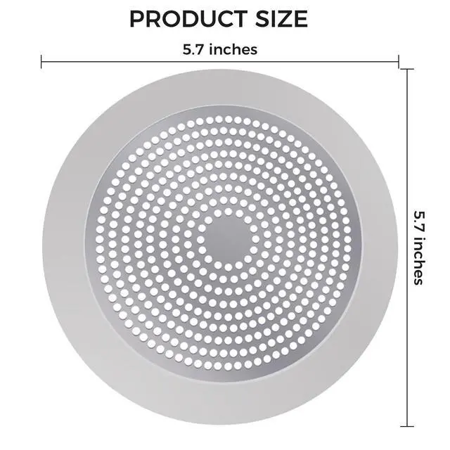Alt view image 7 of 7 - Shower Hair Drain Catcher - Stainless Steel, 5.7in Wide Rim for Robust Bathtub Adhesion, Easy Maintenance, Prevents Clogs, Perfect for Homeowners, Renters, Parents, Pet Owners
