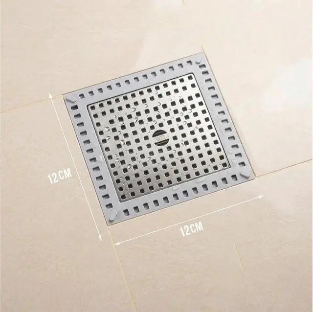 Alt view image 3 of 5 - 2 Pack Square Shower Drain Hair Catcher Stainless Steel | Anti-Clog Hair Stopper for Bathroom, Bathtub & Kitchen | Non-Slip, Easy Clean, Universal Fit