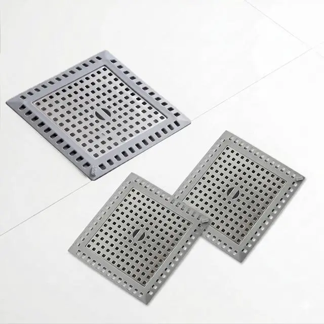 Alt view image 5 of 5 - 2 Pack Square Shower Drain Hair Catcher Stainless Steel | Anti-Clog Hair Stopper for Bathroom, Bathtub & Kitchen | Non-Slip, Easy Clean, Universal Fit