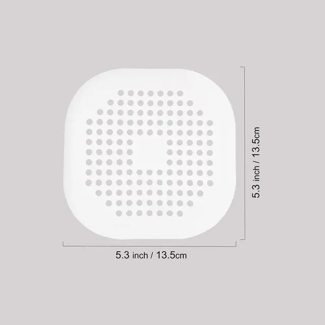Alt view image 2 of 7 - 2 Pieces Shower Drain Hair Catcher Bathtub Stopper Home Drain Protectors Drain Cover with Sucker Water Trap Sink Cover for Bathroom Bathtub and Kitchen (White,White)