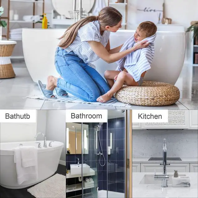 Alt view image 6 of 7 - 2 Pieces Shower Drain Hair Catcher Bathtub Stopper Home Drain Protectors Drain Cover with Sucker Water Trap Sink Cover for Bathroom Bathtub and Kitchen (White,White)