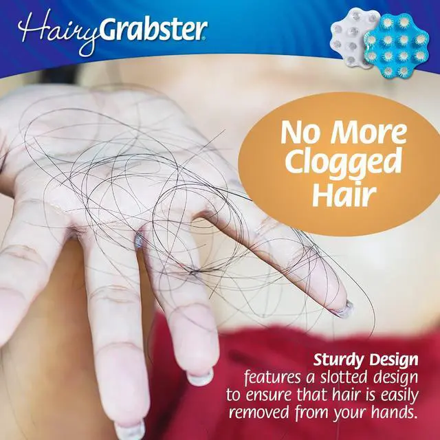 Alt view image 4 of 7 - As Seen on Shark Tank Hair Shower Drain Hair Catcher, Hair Stopper Bathtub Drain Protector, & Catcher Drain Cover Alternative, Must-Haves HairyGrabster, 1 Pack, White