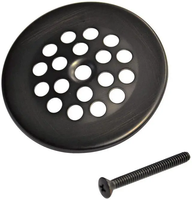 Main image of Tub and Shower Bath Grid Drain Strainer with Screw, 2-7/8 Inch, Oil Rubbed Bronze, 1-Pack (89471) , Oil-Rubbed Bronze