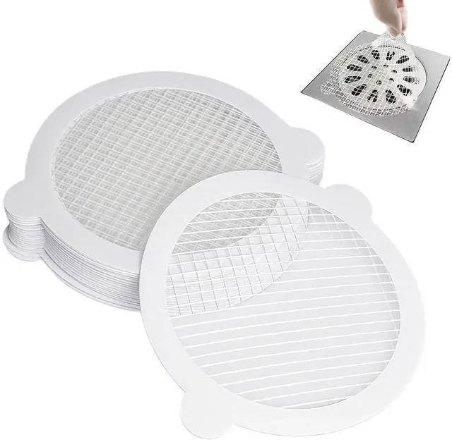 Main image of 30 Pack Disposable Shower Drain Hair Catcher Hair Trap Drain Covers 4.3 Extra-Wide Mesh Hair Catcher for Shower, Sink, Laundry & Bathtub