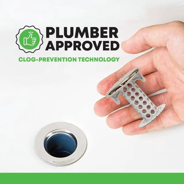 Alt view image 7 of 7 - Revolutionary Bathroom Sink Drain Protector Hair Catcher, Strainer, Snare, Nickel Edition