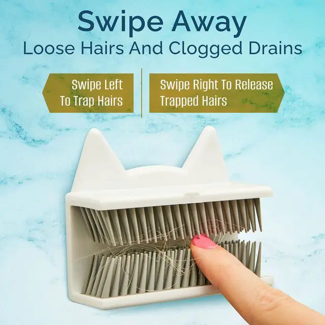 Alt view image 7 of 7 - Shower Hair Catcher for Wall Hair Collector for Shower & Tub, Shower Hair Trap Keeps Loose Hair Off Shower Wall & Out of Drain, Reusable Hair Catcher for Shower Wall, 3M Adhesive