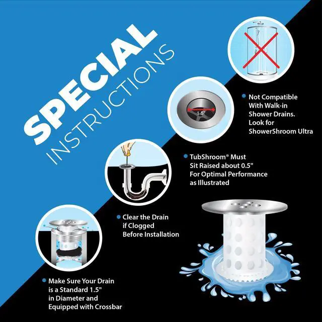 Alt view image 5 of 7 - Bathtub Drain Protector and Hair Catcher - 2 Pack, Chrome - Fits 1.5" - 1.75" Bathtub and Shower Drains