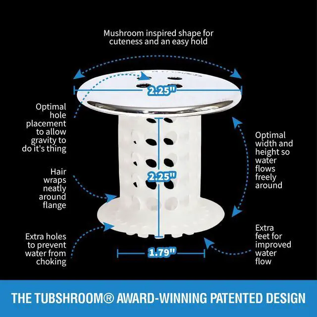 Alt view image 4 of 7 - Bathtub Drain Protector and Hair Catcher - 2 Pack, Chrome - Fits 1.5" - 1.75" Bathtub and Shower Drains