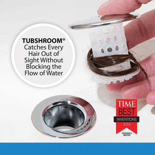 Alt view image 6 of 7 - Bathtub Drain Protector and Hair Catcher - 2 Pack, Chrome - Fits 1.5" - 1.75" Bathtub and Shower Drains