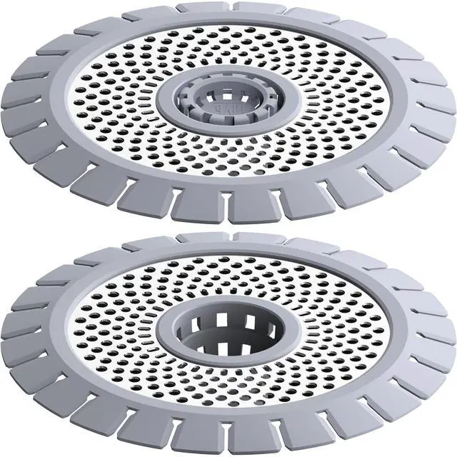 Main image of Shower Drain Hair Catcher, Stainless Steel Bathtub Strainer 2-Pack