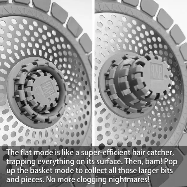 Alt view image 4 of 6 - Shower Drain Hair Catcher, Stainless Steel Bathtub Strainer 2-Pack