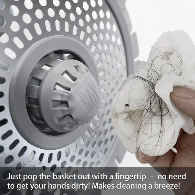 Alt view image 5 of 6 - Shower Drain Hair Catcher, Stainless Steel Bathtub Strainer 2-Pack