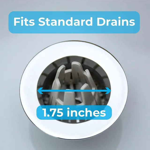 Alt view image 4 of 5 - 20 Pack | Bathtub Hair Catcher Strainer Trap for Standard Size 1.75 inch Tub Drain | Eco-Friendly Bioplastic
