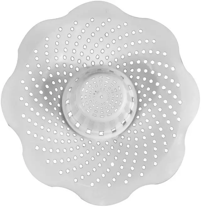 Alt view image 5 of 6 - Bathtub Drain Hair Catcher with in-Drain Basket and Strainer Pegs, fits 1.25 Tub Drains, White, 3-Pack, (10876)