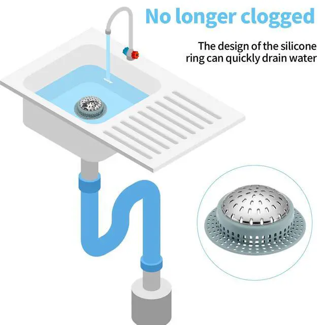Alt view image 4 of 6 - Bathtub Drain Hair Catcher Shower Drain Cover Sink Drain Protector