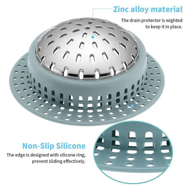 Alt view image 5 of 6 - Bathtub Drain Hair Catcher Shower Drain Cover Sink Drain Protector