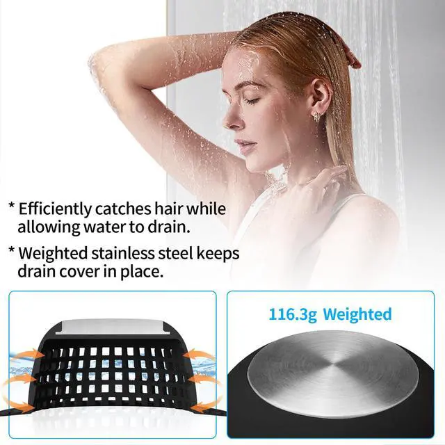 Alt view image 5 of 6 - Shower Drain Hair Catcher Bathtub Drain Cover Sink Drain Protector