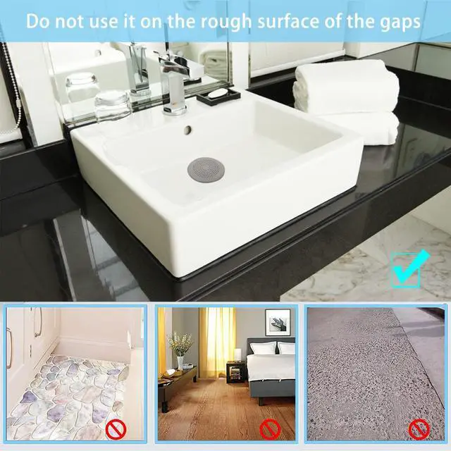 Alt view image 5 of 6 - Shower Drain Hair Catcher, Silicone Drain Cover with Suction Cup,Shower Drain Protector Drain Strainer Hair Stopper for Kitchen Bathroom Bathtub Sink(New Black 2Pack)