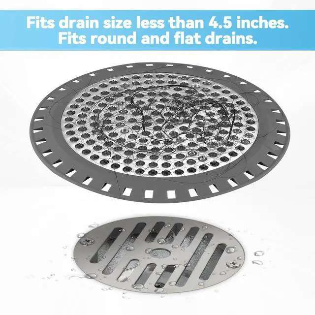 Alt view image 4 of 6 - Shower Drain Hair Catcher,Shower Drain Cover Bathtub Drain Strainer