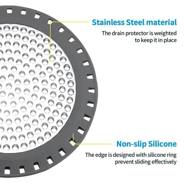 Alt view image 5 of 6 - Shower Drain Hair Catcher,Shower Drain Cover Bathtub Drain Strainer