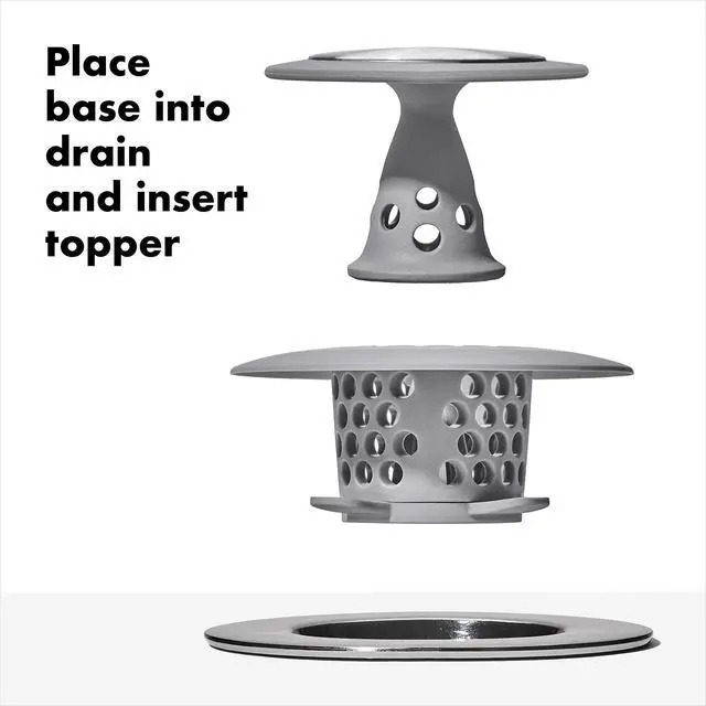 Alt view image 3 of 6 - Good Grips Stainless Steel Hair Catch Drain Protector