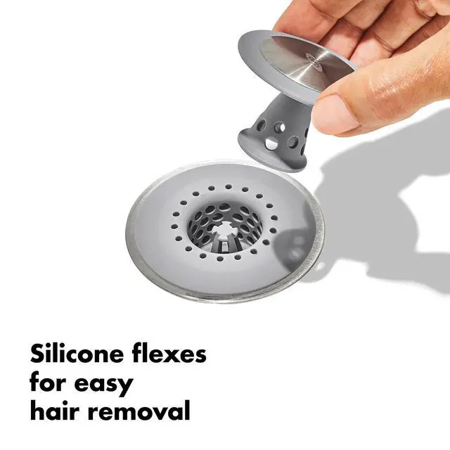 Alt view image 4 of 6 - Good Grips Stainless Steel Hair Catch Drain Protector