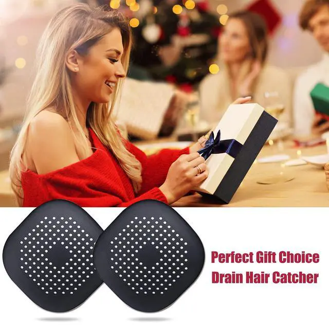 Alt view image 7 of 7 - Hair Drain Catcher,Square Cover for Shower 2 Pack (Black)