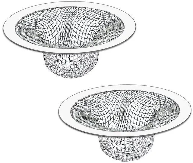 Main image of 2PCS Tub Drain Hair Catcher - 2.75 inch Shower Drain Mesh Strainer, Stainless Steel Shower Bathtub Drain Cover, Bathroom Sink Strainer Filter Basket for Bathroom Sink, Wash Basin Floor Drain