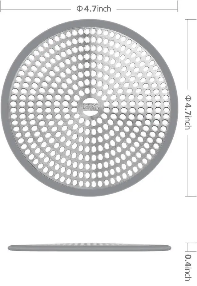 Alt view image 2 of 6 - Shower Drain Hair Catcher/Strainer/Stainless Steel and Silicone