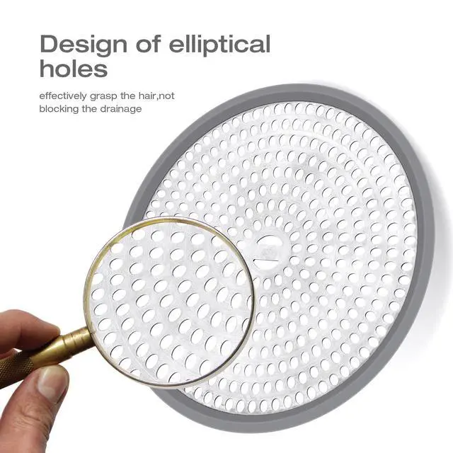 Alt view image 5 of 6 - Shower Drain Hair Catcher/Strainer/Stainless Steel and Silicone