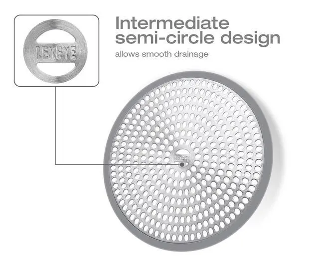 Alt view image 6 of 6 - Shower Drain Hair Catcher/Strainer/Stainless Steel and Silicone