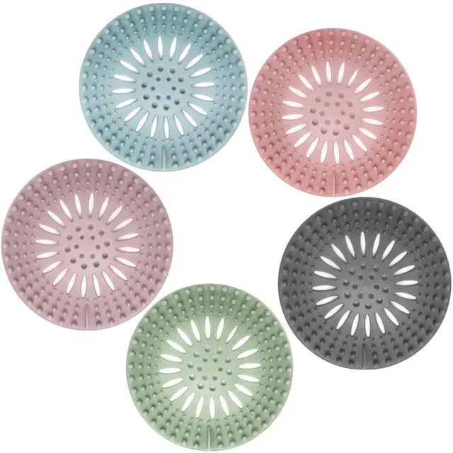 Main image of 5 Pack Sink Drain Strainer, Hair Catcher for Bathroom Tub Shower