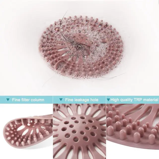 Alt view image 3 of 7 - 5 Pack Sink Drain Strainer, Hair Catcher for Bathroom Tub Shower