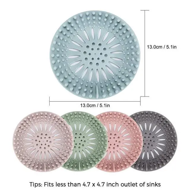 Alt view image 4 of 7 - 5 Pack Sink Drain Strainer, Hair Catcher for Bathroom Tub Shower