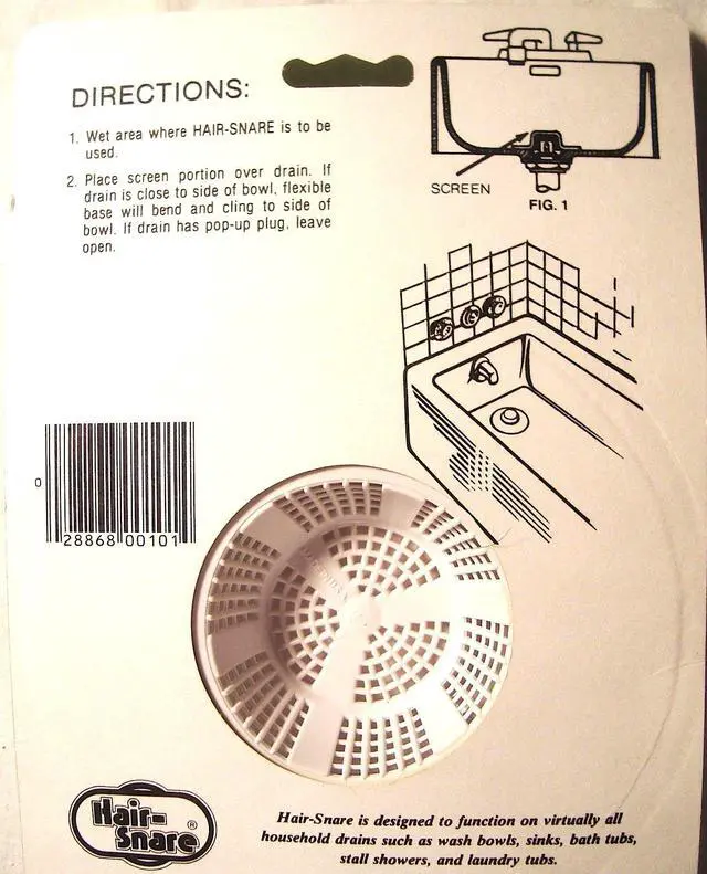 Alt view image 2 of 2 - Hair Snare Drain Cover Universal - White
