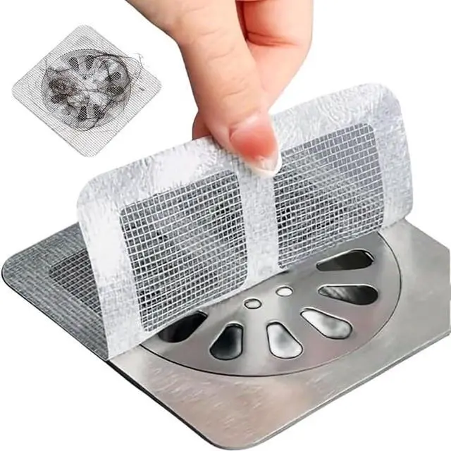 Main image of 20 Pcs Disposable Shower Drain Hair Catcher Mesh Stickers, Bathroom Drain Trap Fine Mesh Kitchen Drain Strainer, Fits Dishwasher, Microwave, Freezer, Refrigerator