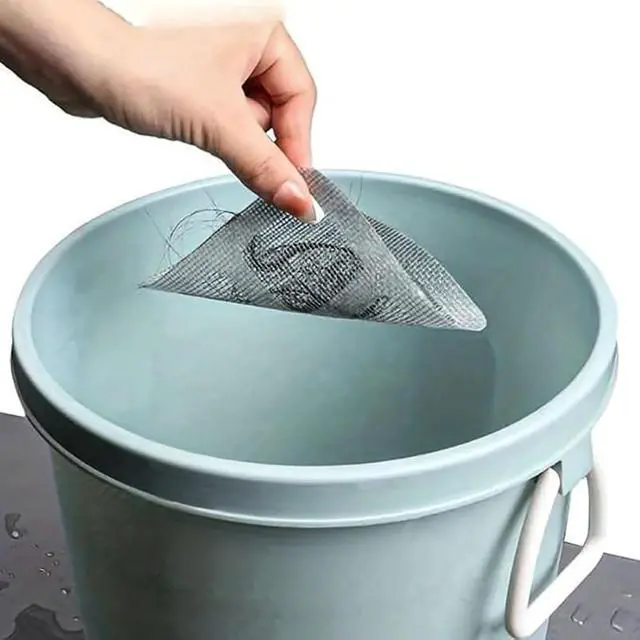Alt view image 6 of 7 - 20 Pcs Disposable Shower Drain Hair Catcher Mesh Stickers, Bathroom Drain Trap Fine Mesh Kitchen Drain Strainer, Fits Dishwasher, Microwave, Freezer, Refrigerator