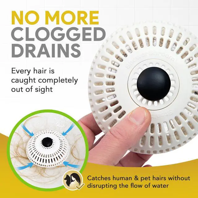 Alt view image 3 of 7 - Stealth Shower Hair Drain Catcher - Hair Stopper for Shower Drain, Bathtub, and Bathroom Sink, Will Not Impede Water Flow, Bathtub Hair Catcher for Drain with No Installation Required