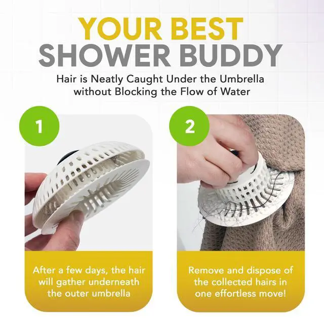 Alt view image 6 of 7 - Stealth Shower Hair Drain Catcher - Hair Stopper for Shower Drain, Bathtub, and Bathroom Sink, Will Not Impede Water Flow, Bathtub Hair Catcher for Drain with No Installation Required