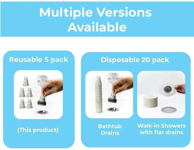 Alt view image 2 of 5 - Hair Catcher Strainer Drain Protector Trap for Bathtub | Eco-Friendly Bioplastic | Stronger Reusable Version
