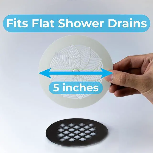 Alt view image 3 of 5 - 20 Pack | Flat Shower Drain Hair Catcher Strainer Trap | Eco-Friendly Bioplastic