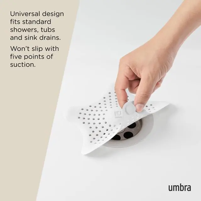 Alt view image 5 of 7 - Starfish Drain Cover/Hair Catcher, White