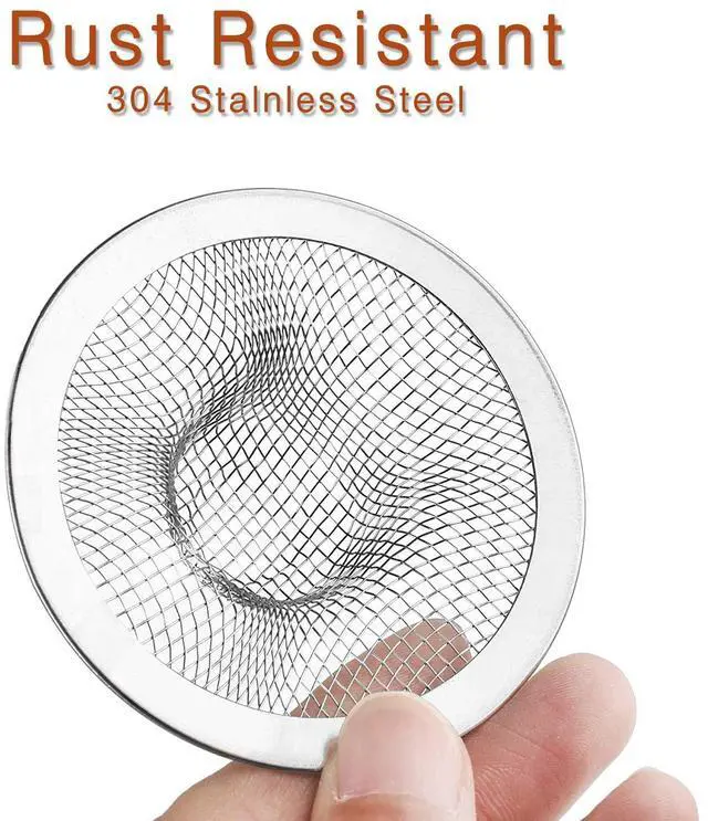 Alt view image 7 of 7 - 4pcs Heavy Duty Stainless Steel Kitchen Sink Strainer, 2.75" Top / 1" Mesh Metal Sink Strainer,Perfect for Kitchen Sink/Bathroom Bathtub Wash basin Floor drain balcony Drain Hole, Utility