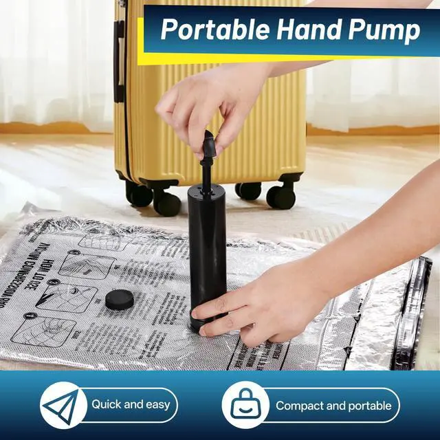 Alt view image 3 of 5 - Travel Vacuum Bags for Luggage with Hand Pump,Vacuum Seal Bags for Clothing,Packing Cubes Compression,Cruise Ship and Travel Essentials(Combo 12 Pack)