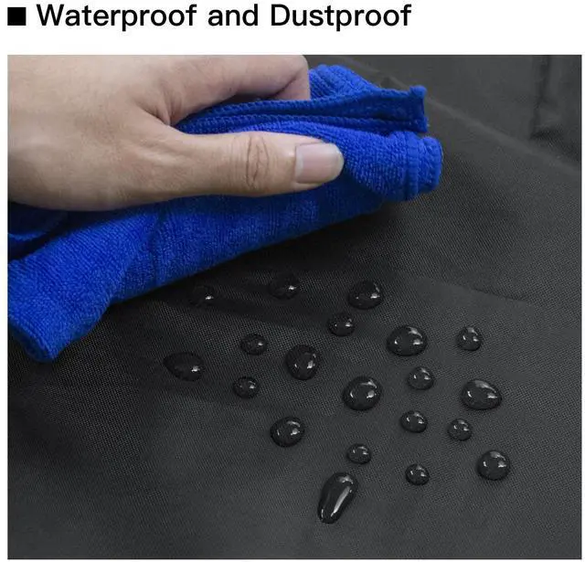 Alt view image 4 of 7 - Upright Vacuum Cleaner Storage Bag 420D PVC Dustproof and Waterproof Cleaner Protective Black Cover